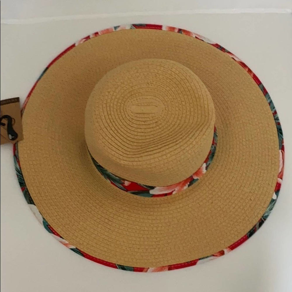 👉 Straw Hat With Floral Pattern - Picture 9 of 10